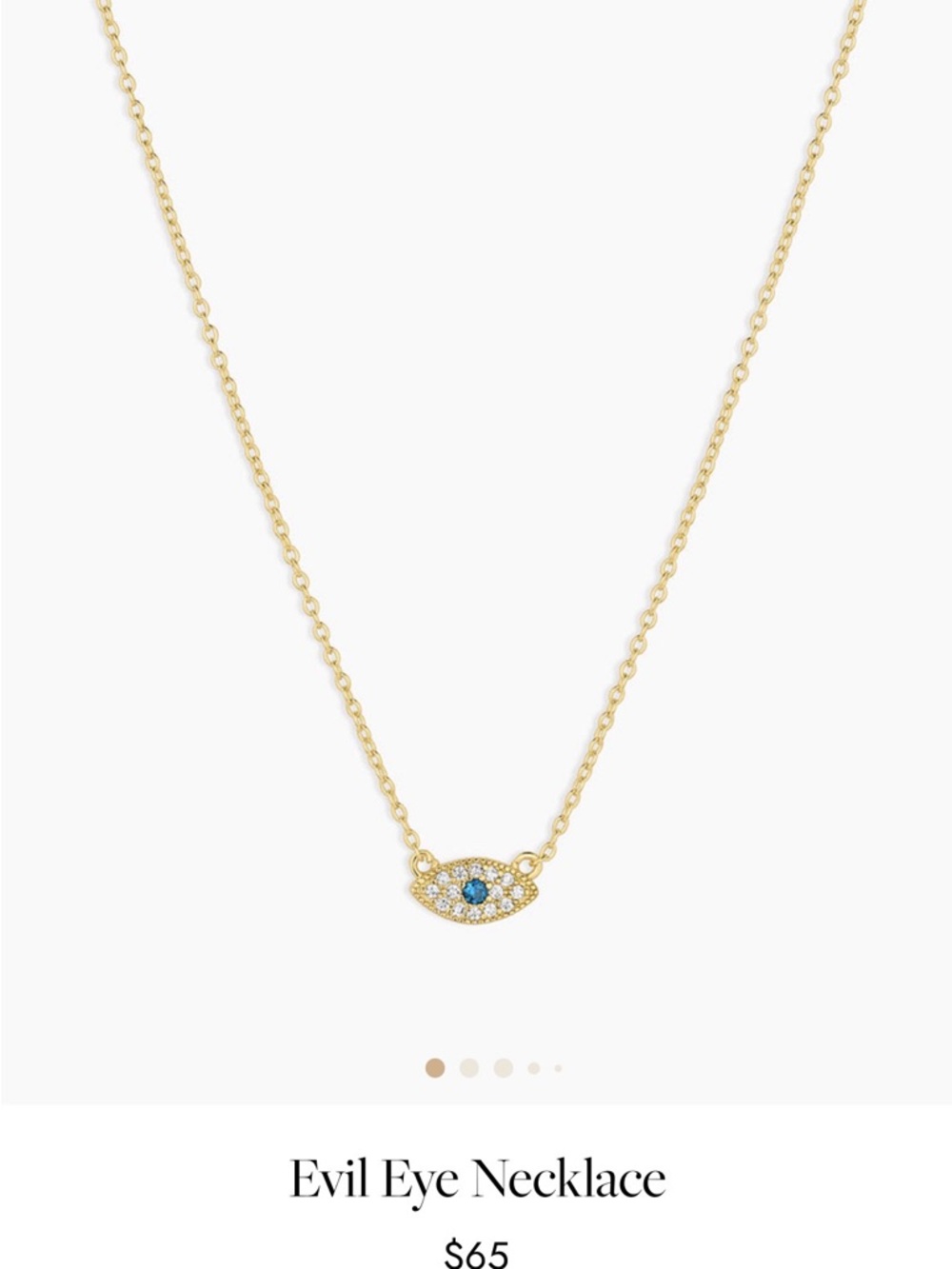 Gorjana evil eye necklace NWT